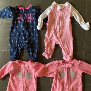 9 newborn onesies great cond